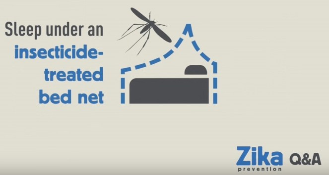 Tidur terlindung dari nyamuk [Sumber: Q & A Zika Virus youtube.com]
